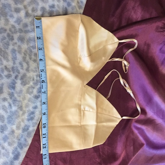 Satiny Cropped Cami Zipper Back, Adjustable Straps - Picture 5 of 7